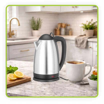 HENDI belaidis elektrinis virdulys 2,5 l, 2150 W, sidabrinis ir pilkas, plieninis