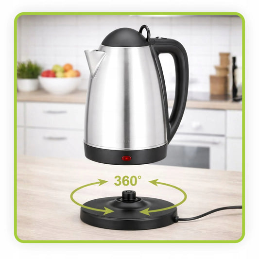 HENDI belaidis elektrinis virdulys 2,5 l, 2150 W, sidabrinis ir pilkas, plieninis