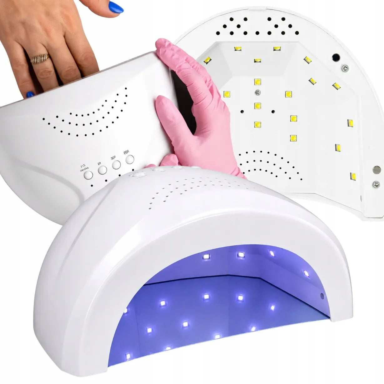 Hibridinio manikiūro rinkinys, UV LED lempa + priedai + dovanos