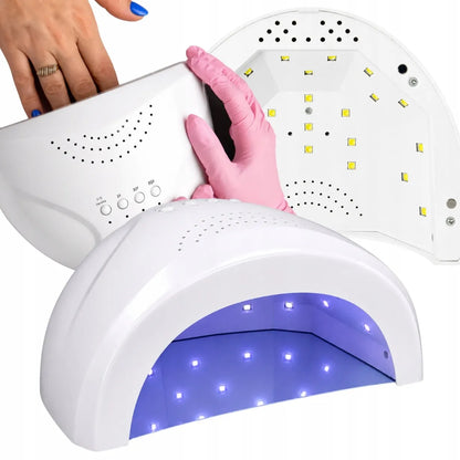 Hibridinio manikiūro rinkinys, UV LED lempa + priedai + dovanos