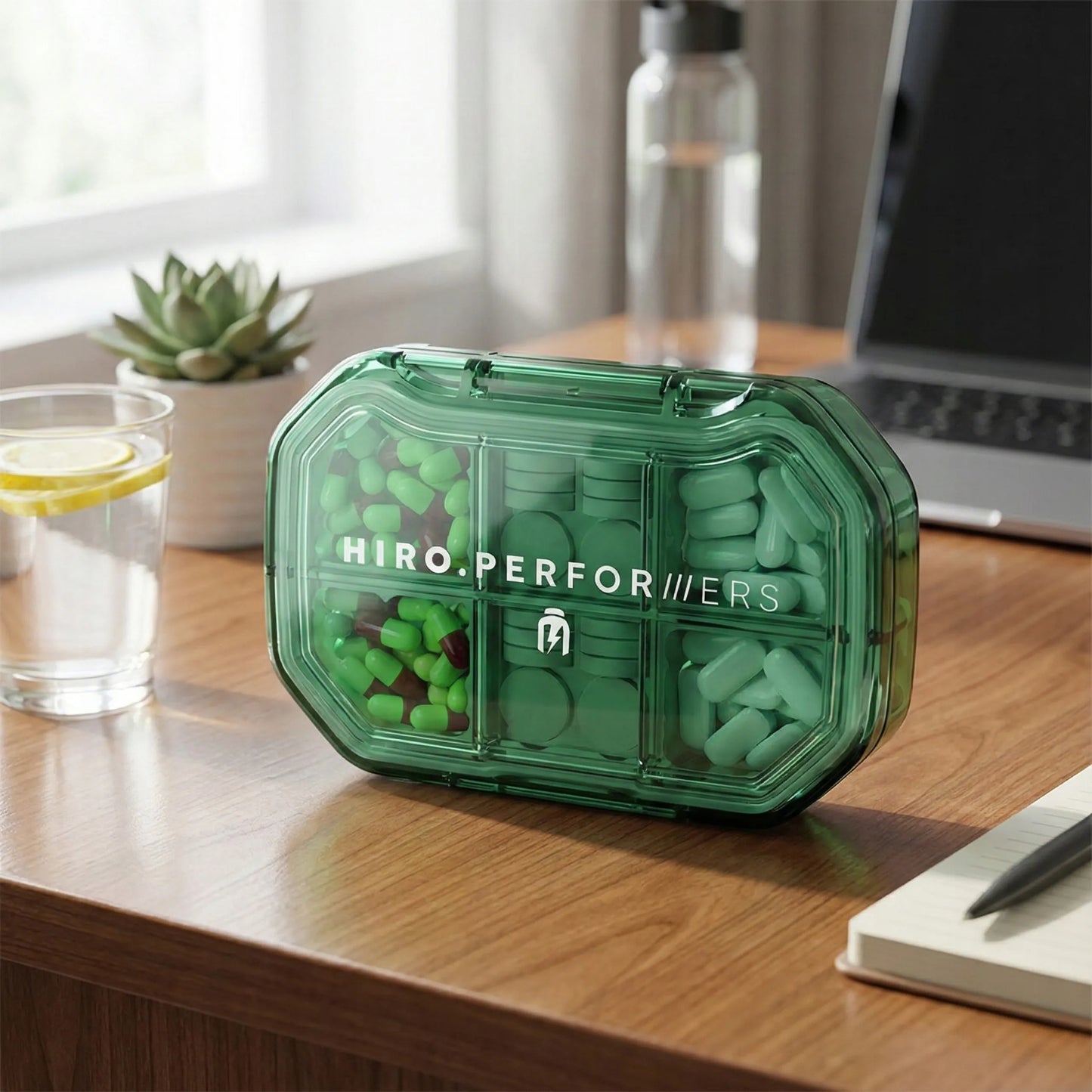Hiro.Lab PILLBOX Performers indelis tabletėms, kapsulėms, papildams ir vaistams