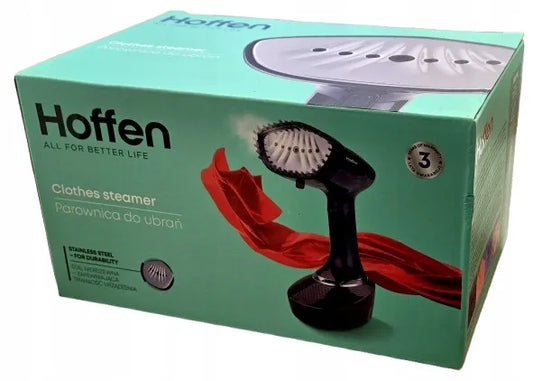Hoffen BE-7856 rankinis drabužių garintuvas, 1500 W, 400 ml, juodas