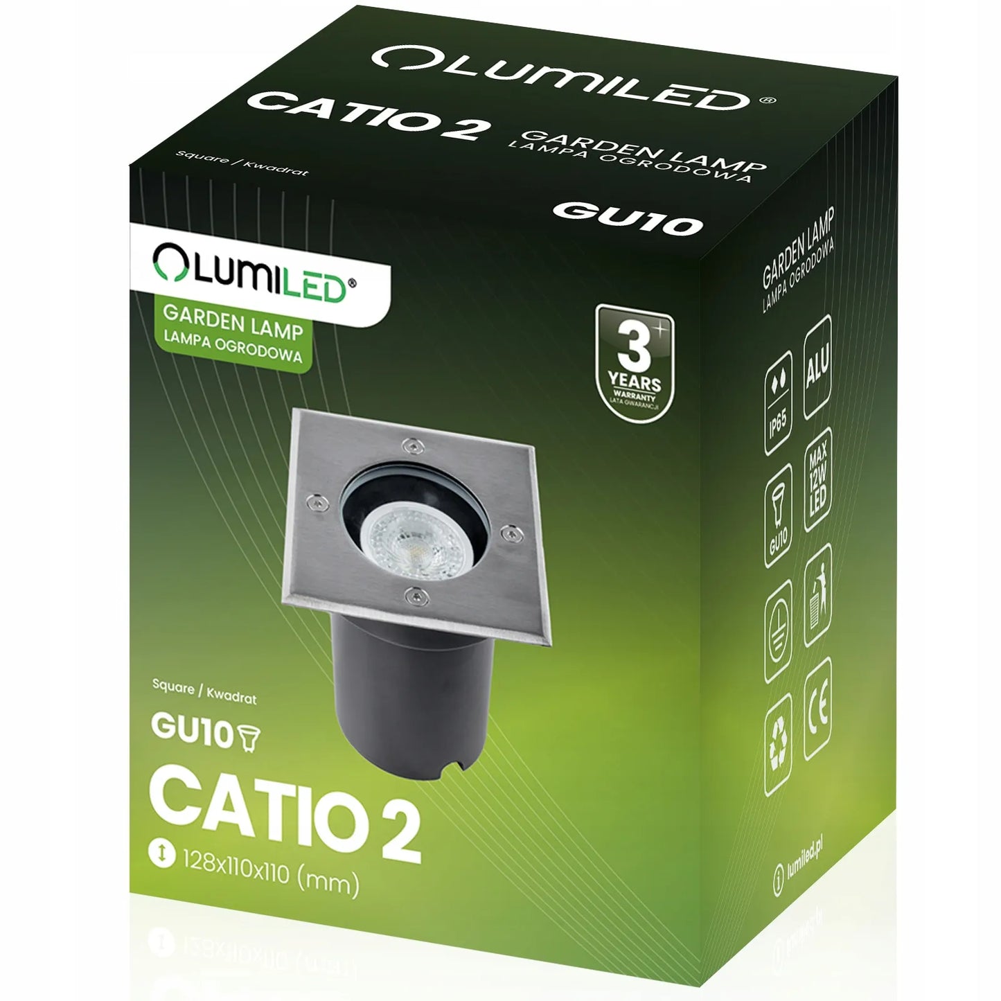 Įleidžiamas lauko grindinis šviestuvas CATIO 2 IP65 GU10