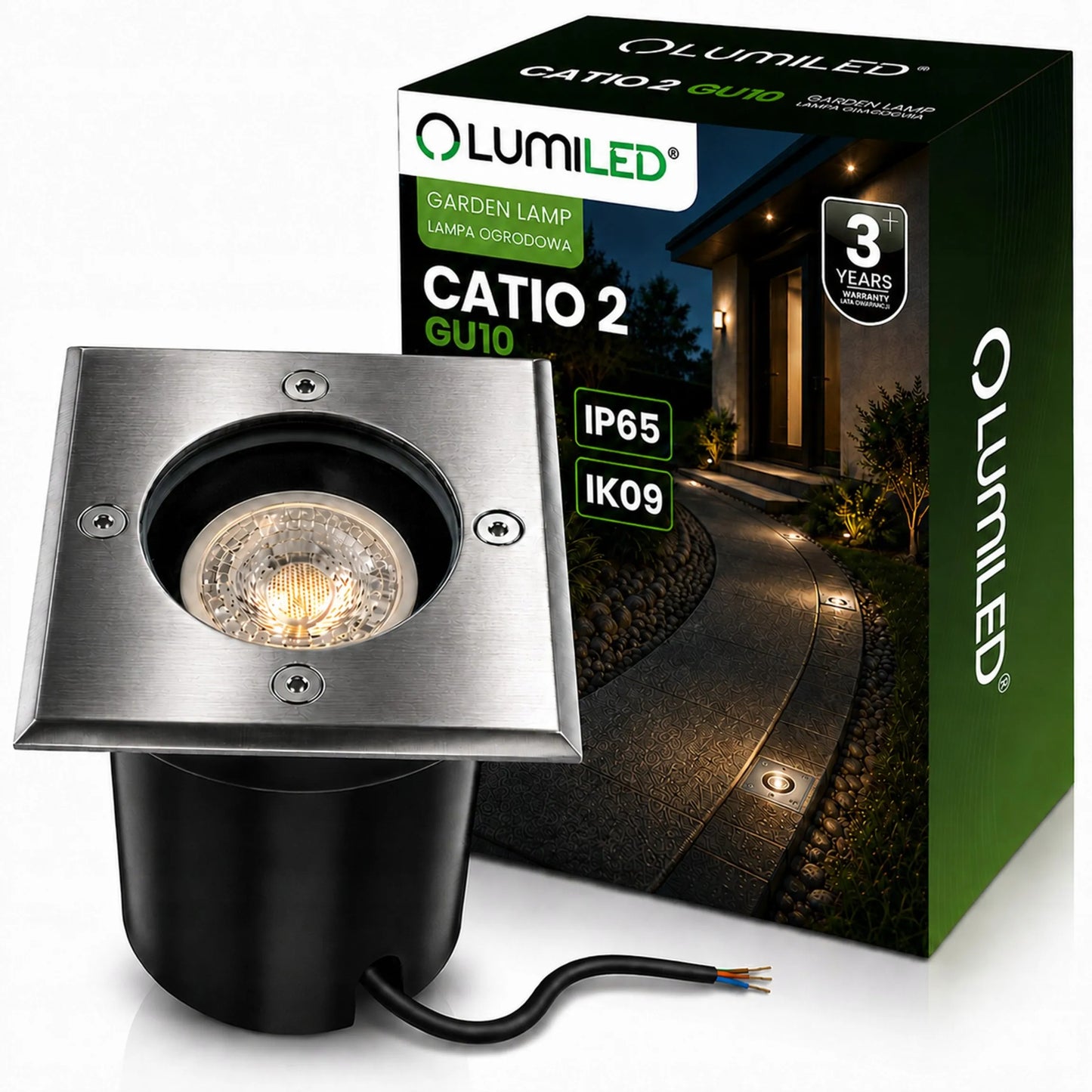 Įleidžiamas lauko grindinis šviestuvas CATIO 2 IP65 GU10