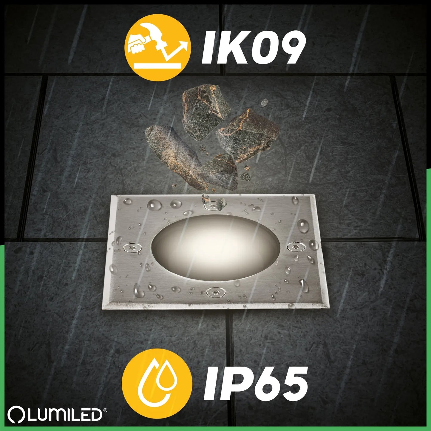 Įleidžiamas lauko grindinis šviestuvas CATIO 2 IP65 GU10