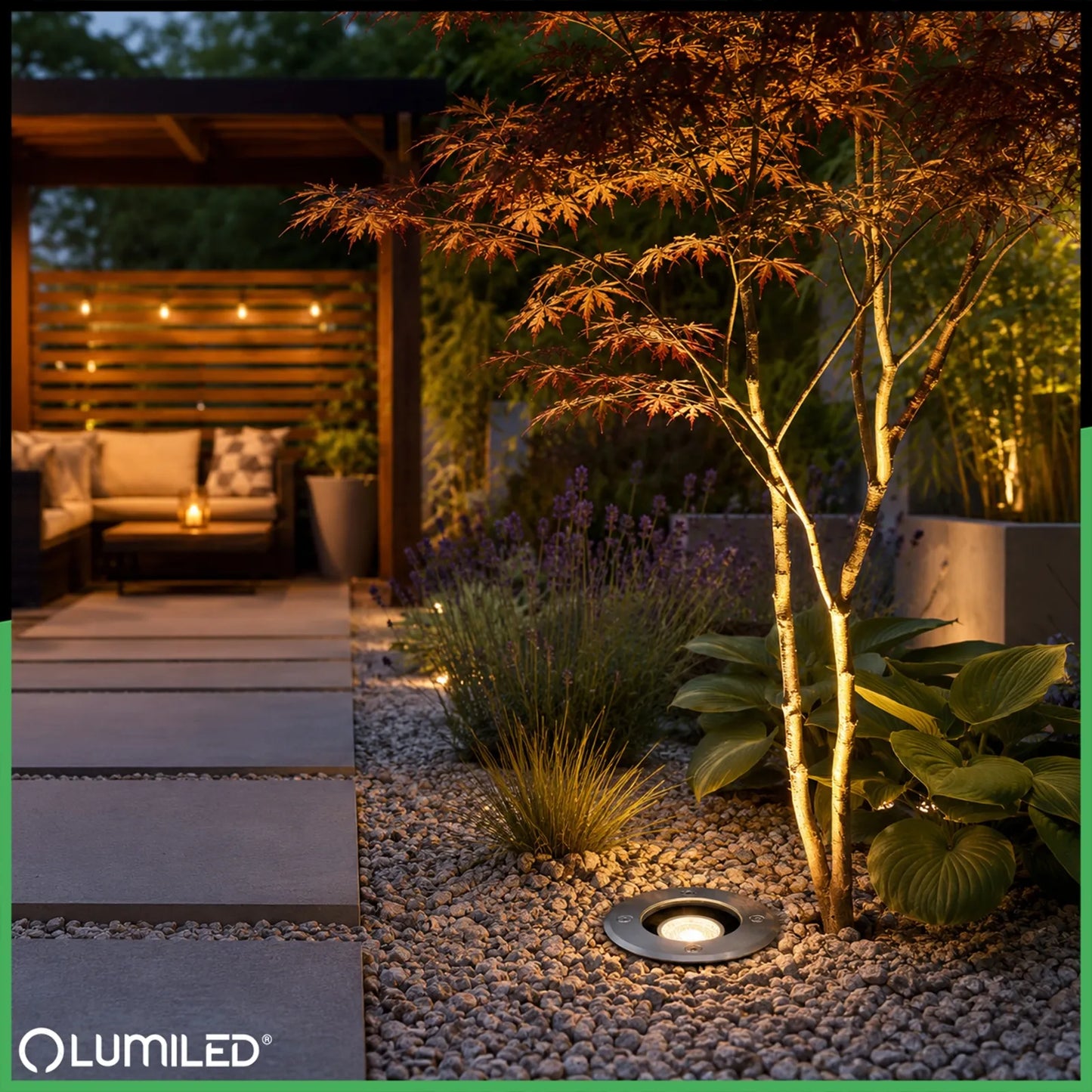 Įleidžiamas požeminis šviestuvas Lumiled Catio 2, IP65, GU10