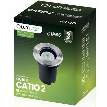 Įleidžiamas požeminis šviestuvas Lumiled Catio 2, IP65, GU10