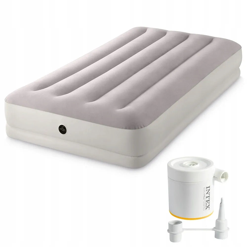 INTEX vienvietis pripučiamas čiužinys su USB pompa, 191 × 99 × 30 cm
