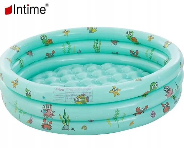 Intime vaikiškas pripučiamas baseinas, 90 cm, žalias