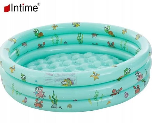 Intime vaikiškas pripučiamas baseinas, 90 cm, žalias