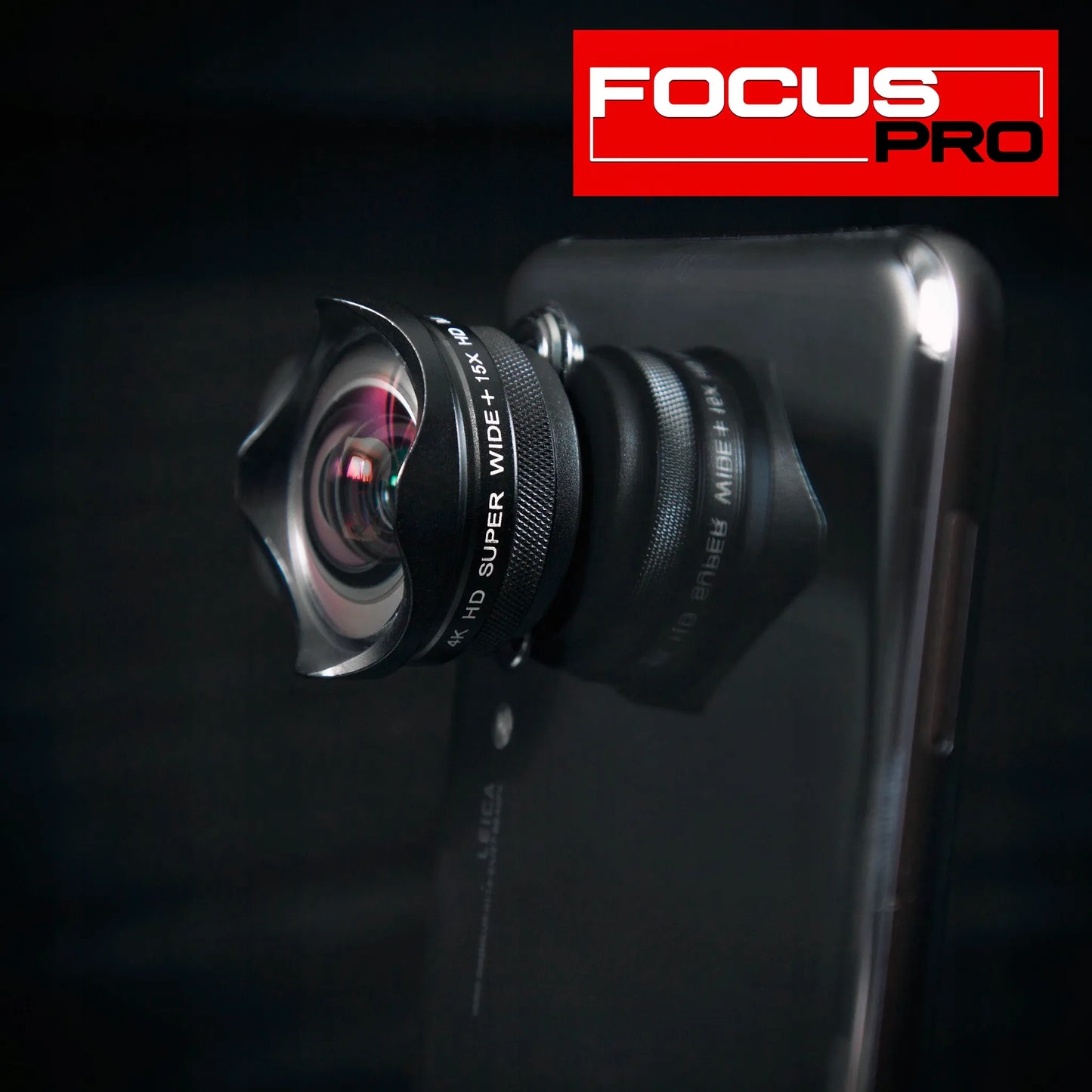 Išmaniojo telefono objektyvas: „Macro“ + plataus kampo – Focus PRO