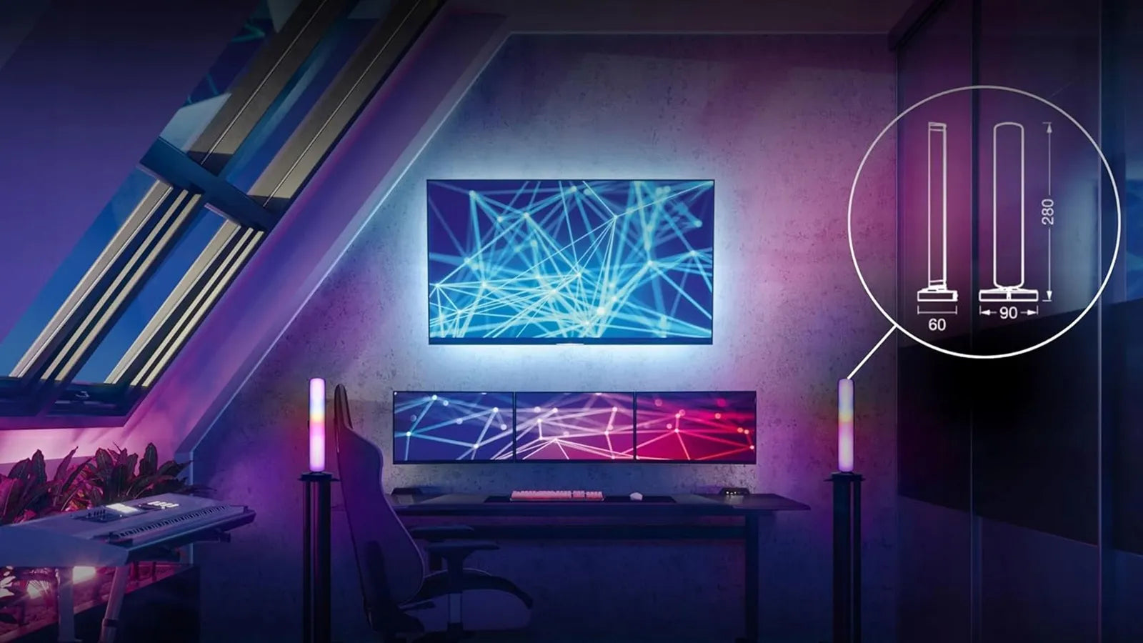 Išmanusis LED RGB žaidimų šviestuvas 28cm OSRAM SMART WiFi