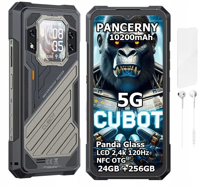 Išmanusis telefonas CUBOT KING KONG X PRO 24/256 GB, NFC, „Dual SIM“, 5G, tvirtas, IP69K, karinio lygio