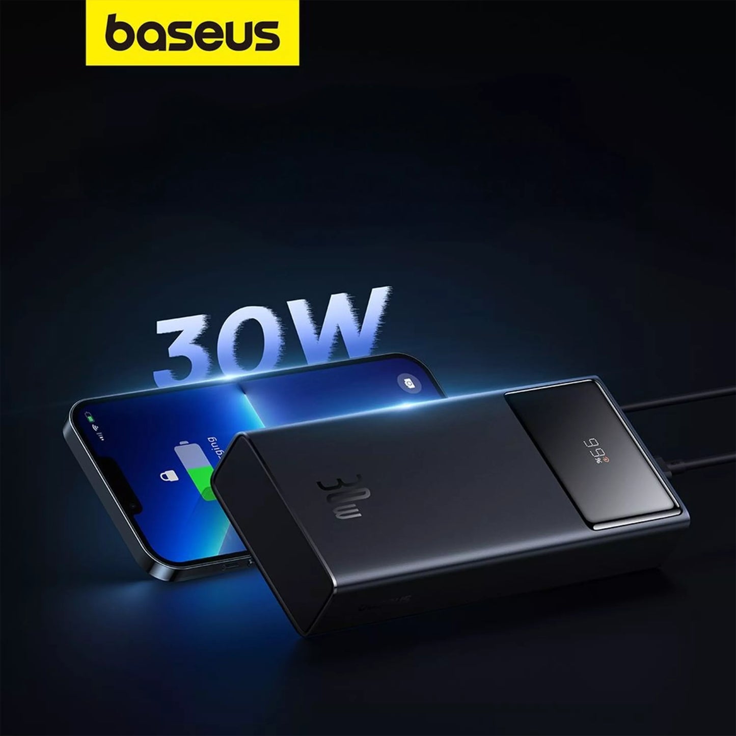Išorinė baterija BASEUS Star-Lord 20000 mAh 30W su sparčiuoju įkrovimu USB-A USB-C