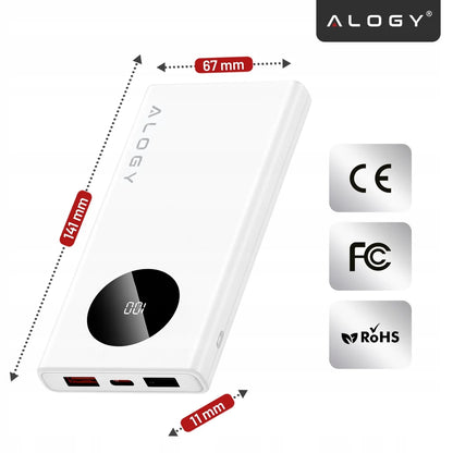Išorinė baterija (PowerBank) 10000mAh, greitas įkrovimas PD 120W 2x USB-A ir 1x USB-C TURBO