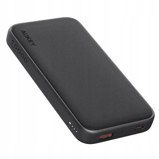 Išorinė baterija (powerbank) Aukey PB-Y46 Spark Go Slim Fast 10000mAh, USB-C, USB-A, 15W, su LED indikatoriumi ir laidu