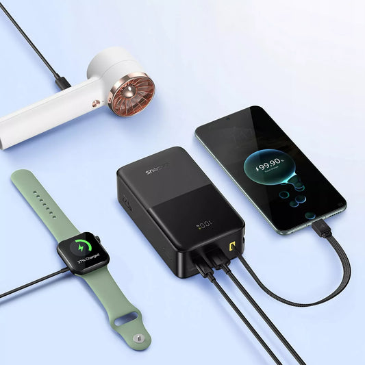 Išorinė baterija (Powerbank) Baseus 30000 mAh 22.5W greitas įkrovimas USB-A USB-C + USB-C laidas
