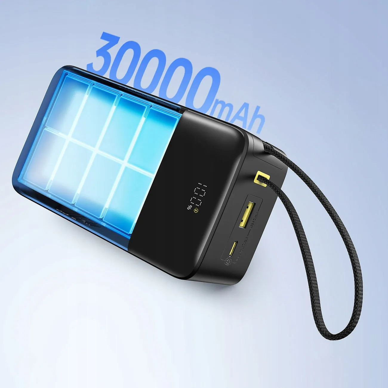 Išorinė baterija (Powerbank) Baseus 30000 mAh 22.5W greitas įkrovimas USB-A USB-C + USB-C laidas