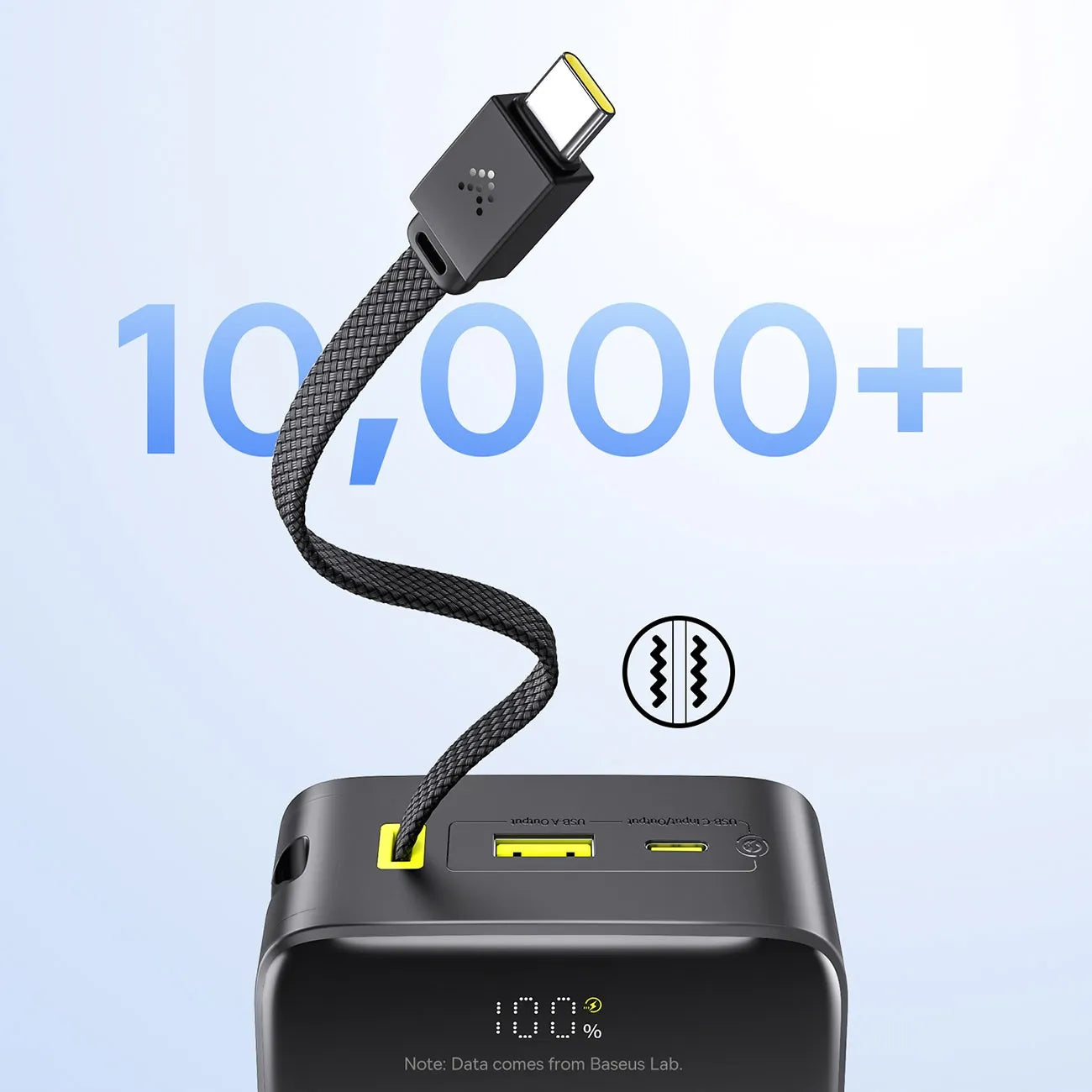 Išorinė baterija (Powerbank) Baseus 30000 mAh 22.5W greitas įkrovimas USB-A USB-C + USB-C laidas