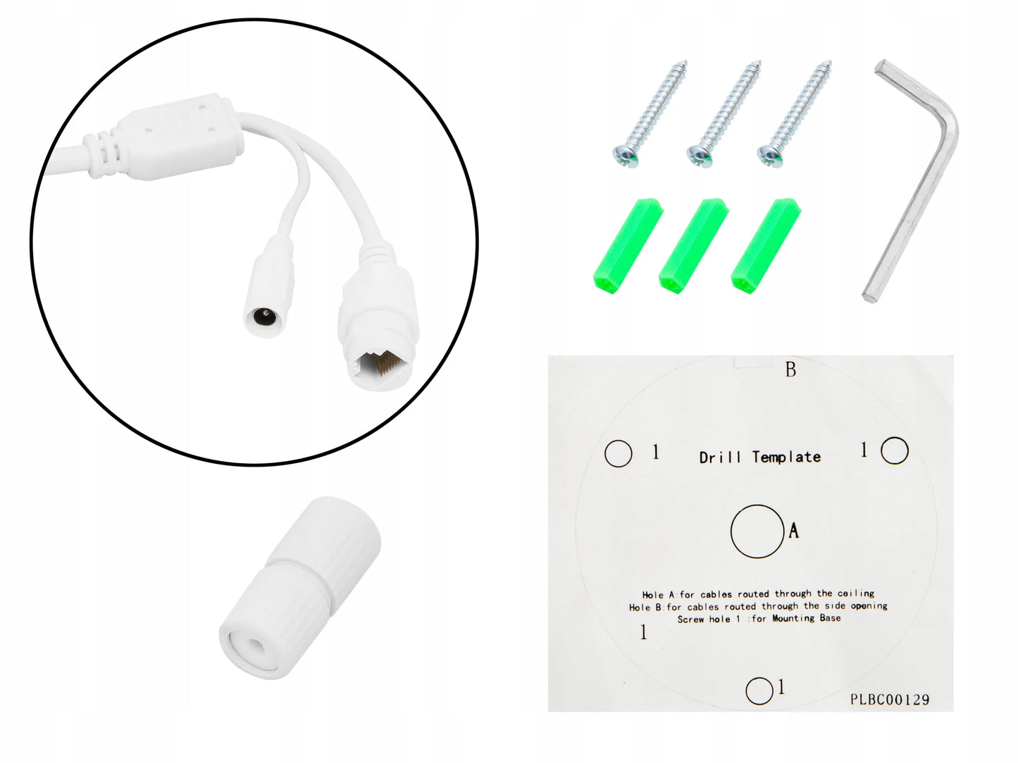 Išorinė vamzdinė kamera 4MPx IP POE, aptikimas 30m IR, 2.8mm + AUDIO IP66
