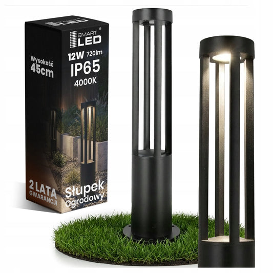 Išorinis LED sodo šviestuvas 60 cm IP65 stovas 12 W juodas 230 V