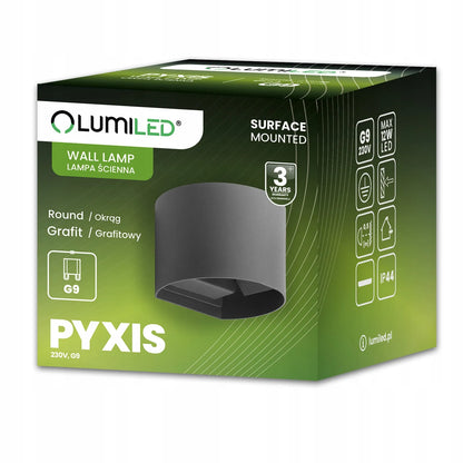 Išorinis sieninis šviestuvas Lumiled Pyxis G9 LED lauko šviestuvas