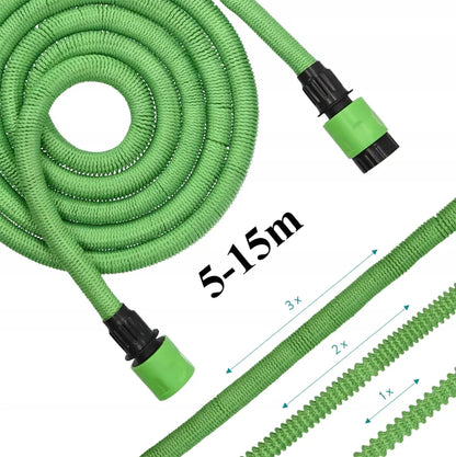 Išsitempianti sodo žarna, 5–15 m, 1/2 colio, su purkštuvu ir 7 funkcijomis