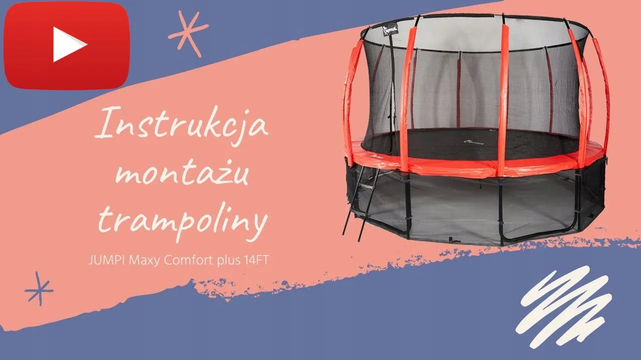 Jumpi Maxy Comfort Plus 10FT 312cm sodo batutas su apsauginiu tinklu, kopėtėlėmis ir inkarų rinkiniu