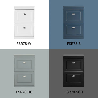 Juoda pastatoma batų spintelė su 2 skyriais SoBuy FSR78-SCH