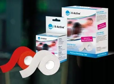 K-Active Kinesiology Tape Sport kinesiotapavimo juosta, tvirti klijai, ruda, 5 cm × 5 m, 1 vnt.