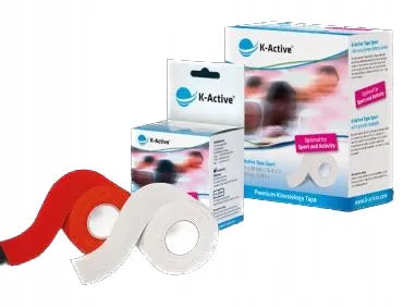 K-Active Kinesiology Tape Sport kinesiotapavimo juosta, tvirti klijai, ruda, 5 cm × 5 m, 1 vnt.