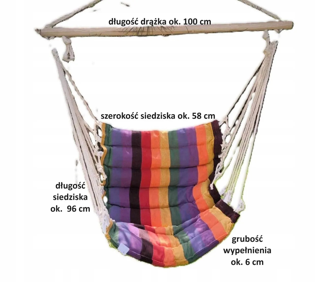 Kabanti braziliška kėdė „Rainbow“ su 6 cm paminkštinimu, 100 kg Ineox BG03WK