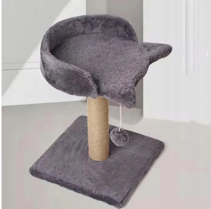 Kačių draskyklė-stulpelis su guoliu ir kamuoliuku, 40 cm
