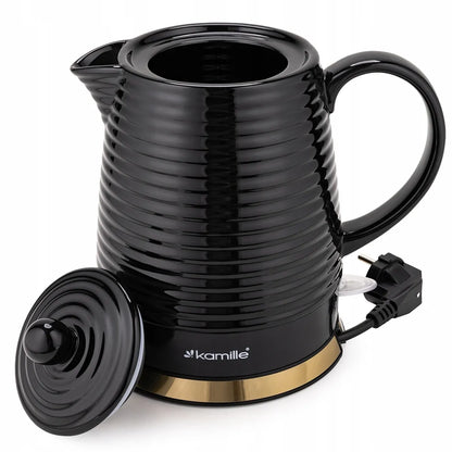 Kamille KM1731 belaidis keraminis elektrinis virdulys, 1200 W, 1,2 l, juodas