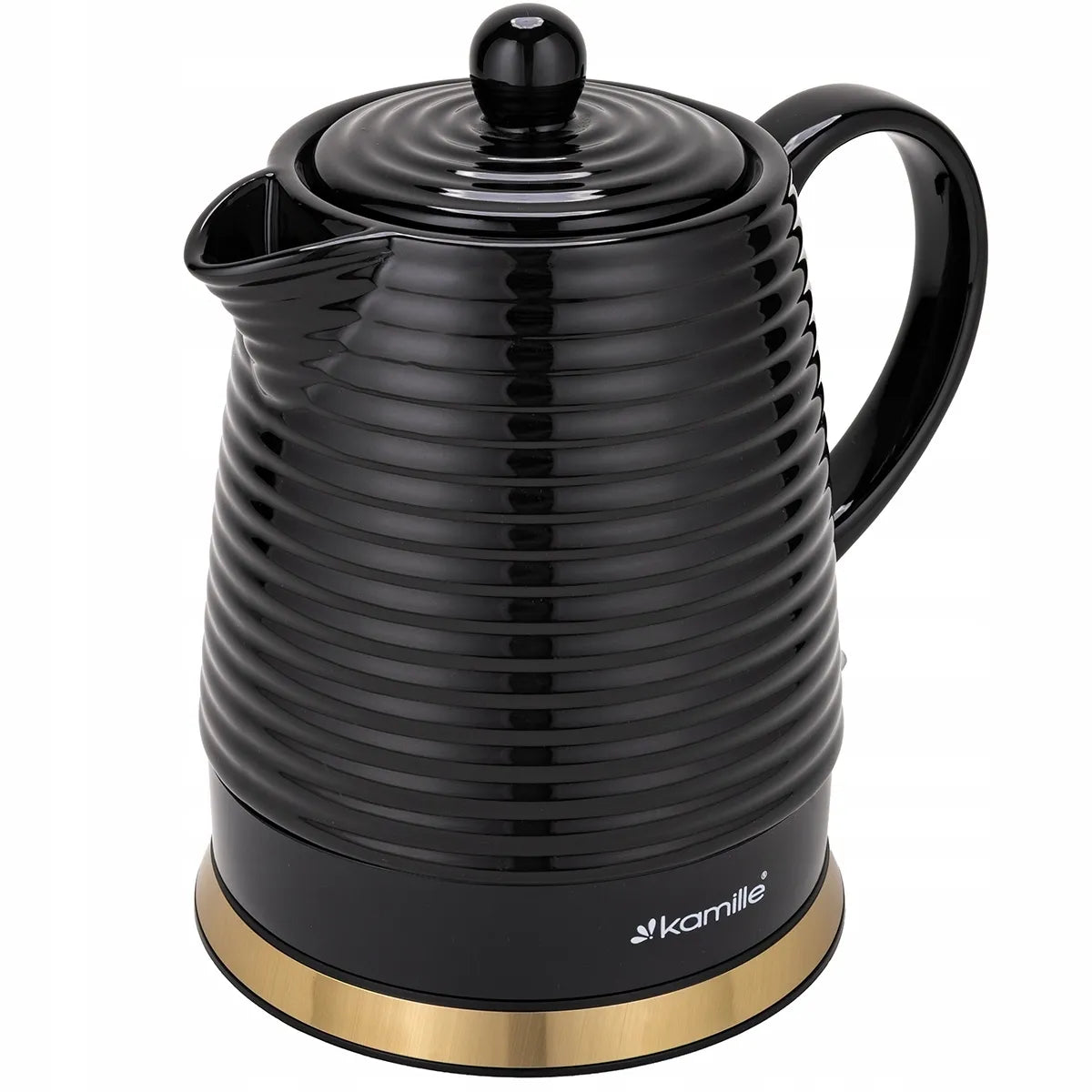 Kamille KM1731 belaidis keraminis elektrinis virdulys, 1200 W, 1,2 l, juodas