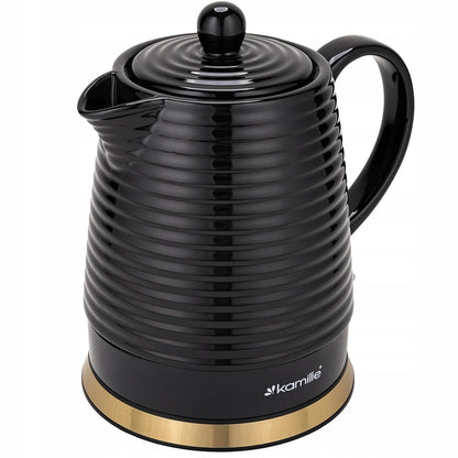 Kamille KM1731 belaidis keraminis elektrinis virdulys, 1200 W, 1,2 l, juodas