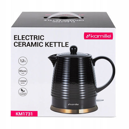 Kamille KM1731 belaidis keraminis elektrinis virdulys, 1200 W, 1,2 l, juodas