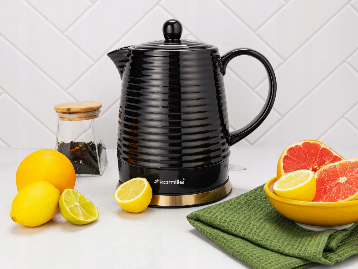 Kamille KM1731 belaidis keraminis elektrinis virdulys, 1200 W, 1,2 l, juodas
