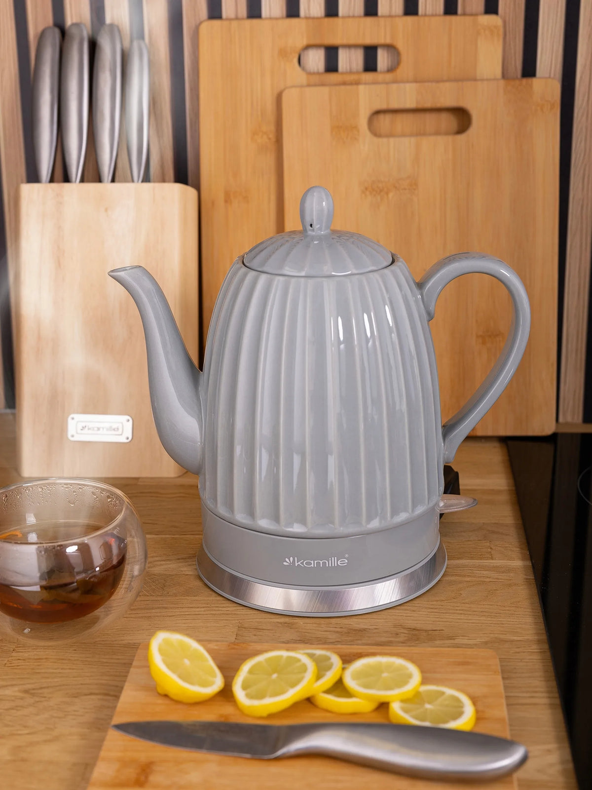 Kamille KM1734 belaidis keraminis virdulys, 1,5 l