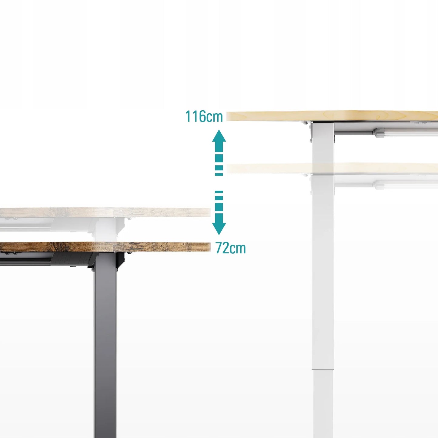 Kampinis stalas Triadyn WorkBase 1206L su elektriniu reguliavimu 120x120cm