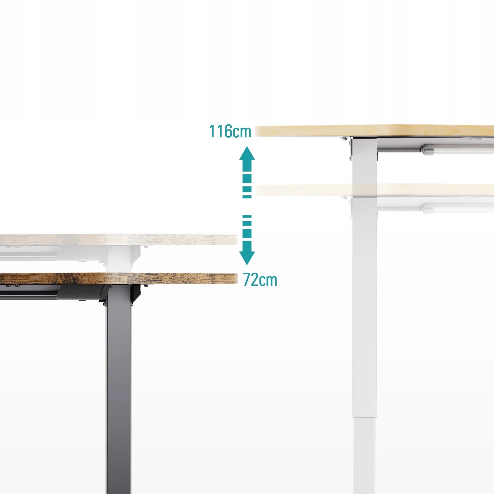Kampinis stalas Triadyn WorkBase 1206L su elektriniu reguliavimu 120x120cm