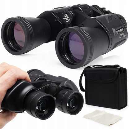 Kariniai Medžiokliniai Žiūronai 10x50 Turistiniai Su Dėklu Zoom 10x Atstumas 1000m