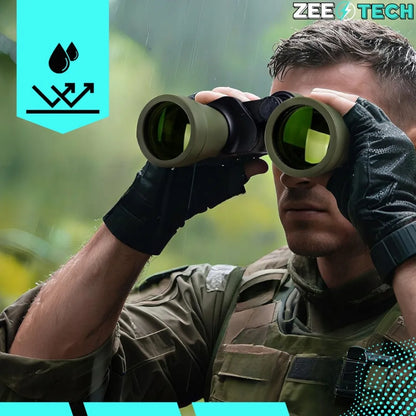 Kariniai žiūronai 20x50 medžioklei, išgyvenimui, optika BK-7 FMC + dėklas, dirželis