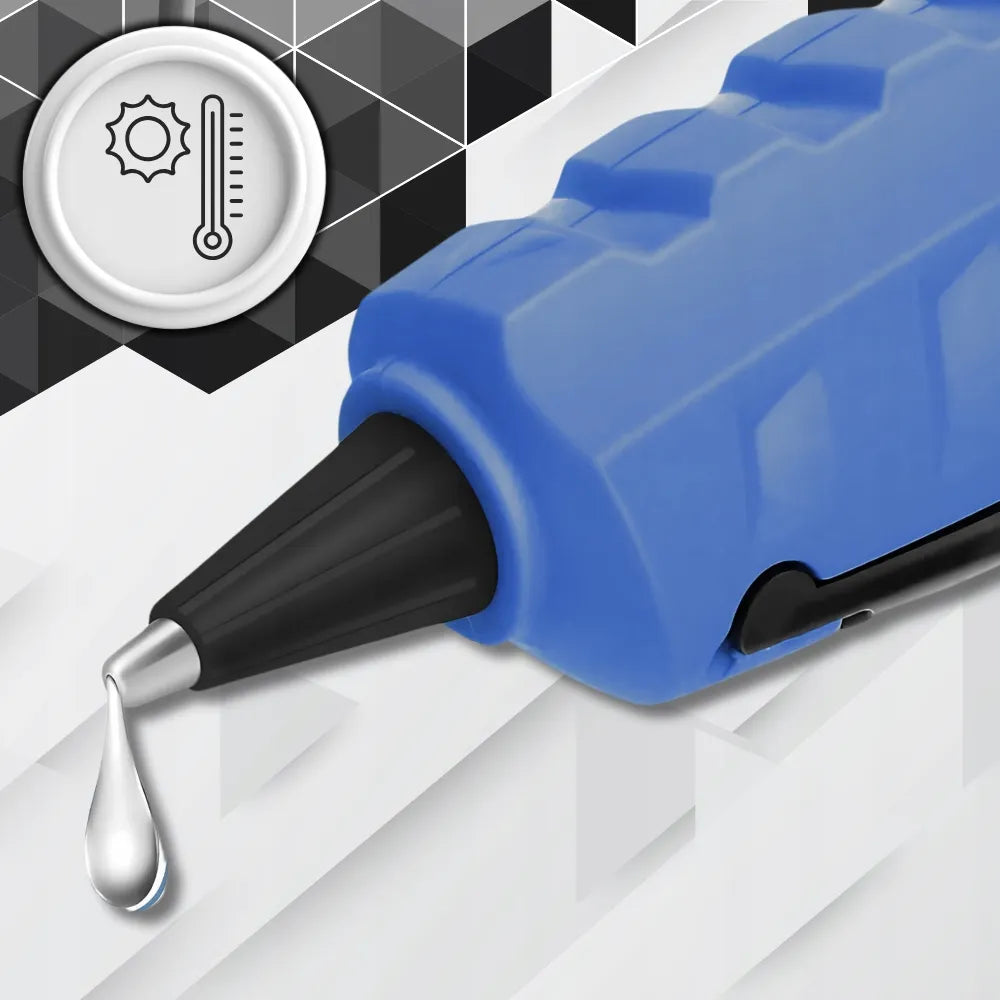 Karšto lydalo klijų pistoletas suderinamas su Bosch 18V akumuliatoriumi + klijų lazdelės