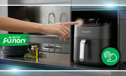 Karšto oro gruzdintuvė Electo CRUNCHIE 5 l 1500 W 8 programos juoda