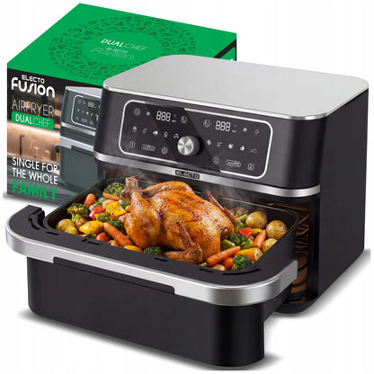 Karšto oro gruzdintuvė Electo DualChef, 3100 W, 10 l, 12 programų