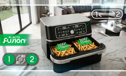 Karšto oro gruzdintuvė Electo DualChef, 3100 W, 10 l, 12 programų