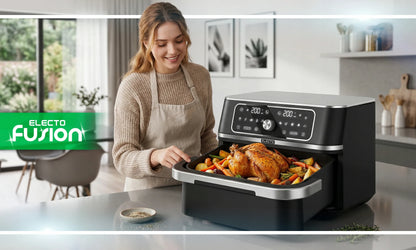 Karšto oro gruzdintuvė Electo DualChef, 3100 W, 10 l, 12 programų