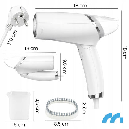 Kelioninis garinis lygintuvas Maltec HDS1000W, sulankstomas, su dėklu