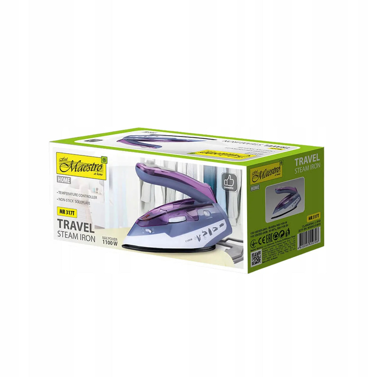 Kelioninis lygintuvas „Maestro“ MR-317T, 1100 W, sulankstoma rankena